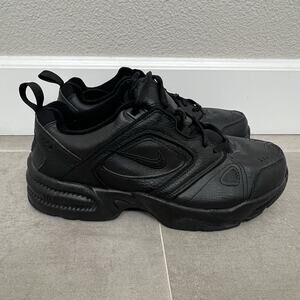 Nike Air Monarch II Men’s Size 9.5 Black Lace Up Sneaker Shoes 308266-001